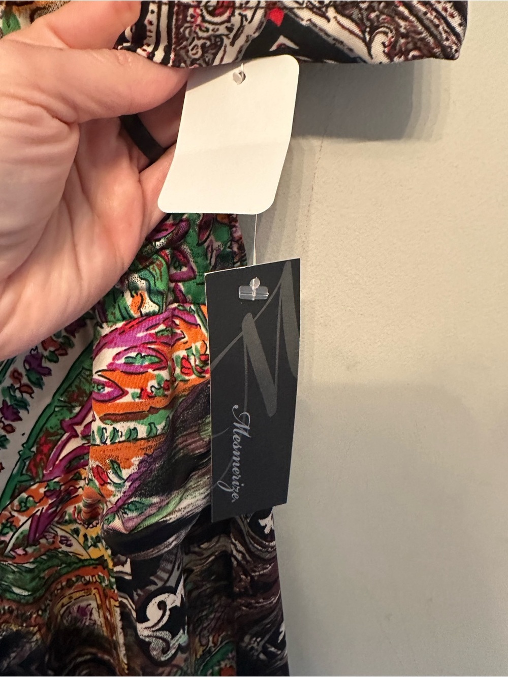 NWT Mesmerize Funky Paisley Print Midi Dress in Multicolor Size Small - Picture 3 of 7
